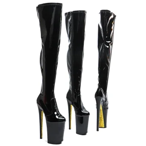 23CM Patent PU Platform Boots