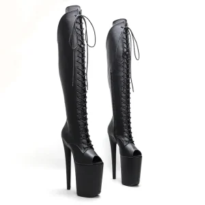 Leecabe 23CM Open Toe Platform Boots