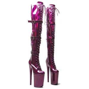 23CM Holography Platform Knee Boots